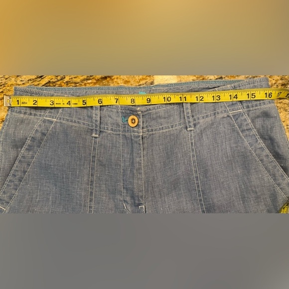 Tommy Bahama Sea Glass 100% Linen Cropped Pants Women’s Size 8 - Picture 7 of 9